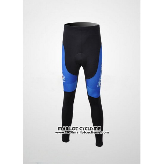 2010 Maillot Ciclismo FDJ Blanc et Bleu Clair Manches Longues et Cuissard